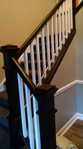 Java Gell stained staircase in Bettendorf IA by Rodney Shambaugh